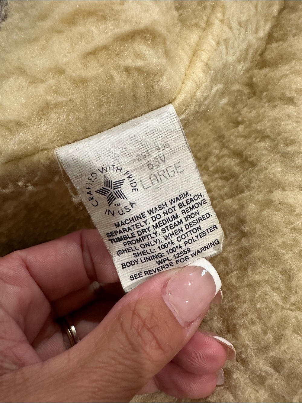 VTG Carhartt Union Made USA Duck Vest Large Sherpa Lined Biker Jesus Army - Picture 11 of 15